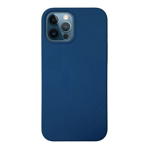 StraTG Blue Silicon Cover for iPhone 12 Pro Max - Slim and Protective Smartphone Case 