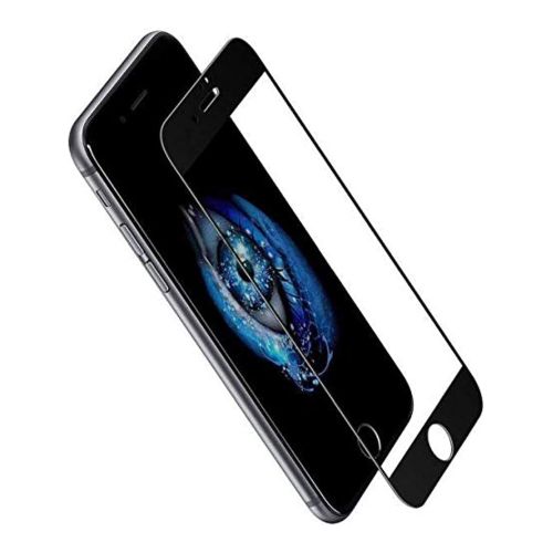 ستراتيجى اسكرينة حماية شاشة موبايل iPhone 6 / 6S / 7 / 8 / SE 2020 / SE 2022 - زجاج - احمى شاشة جوالك - أطار أسود