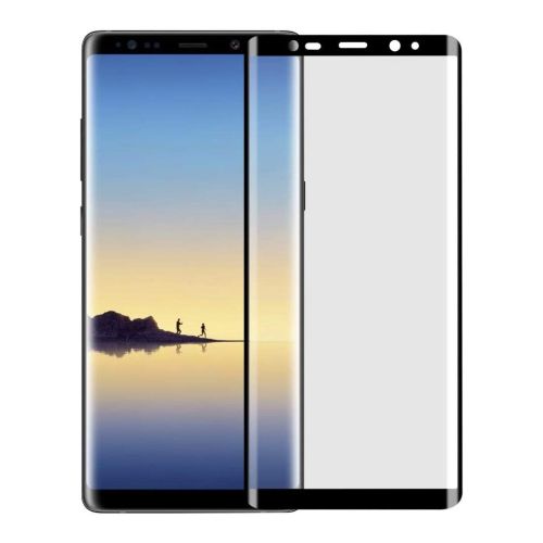 ستراتيجى اسكرينة حماية شاشة موبايل Samsung Note 8 - زجاج - احمى شاشة جوالك - أطار أسود