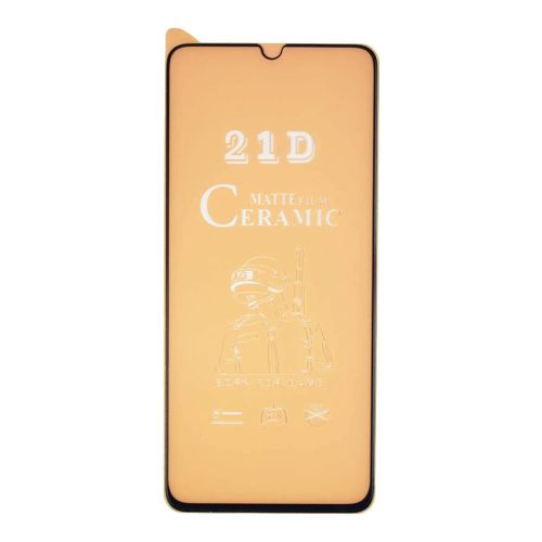 StraTG Samsung A70 / A70s Ceramic Screen Protector - Premium Protection for Your Smartphone Display - Black Frame