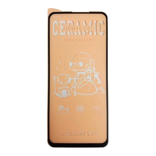 StraTG Oppo Realme 6 Pro Ceramic Screen Protector - Premium Protection for Your Smartphone Display - Black Frame