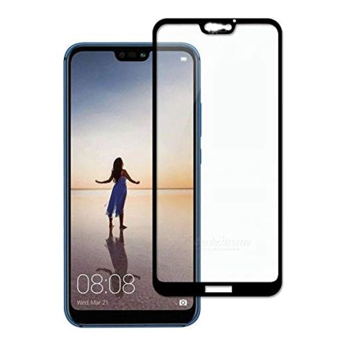 ستراتيجى اسكرينة حماية شاشة موبايل Huawei P20 Lite - زجاج - احمى شاشة جوالك - أطار أسود