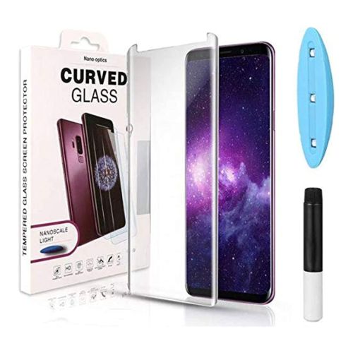 StraTG Samsung Note 9 Curved Glass Liquid UV Screen Protector with Easy Install Kit