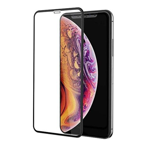 ستراتيجى اسكرينة حماية شاشة موبايل iPhone XR / 11 - زجاج - احمى شاشة جوالك - أطار أسود