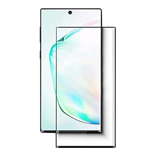 StraTG Samsung Note 10 Plus / Pro Glass Screen Protector - Crystal Clear Protection for Your Smartphone Display - Black Frame