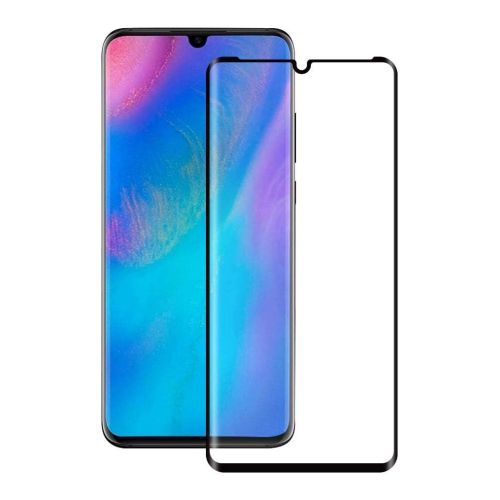 ستراتيجى اسكرينة حماية شاشة موبايل Huawei P30 - زجاج - احمى شاشة جوالك - أطار أسود