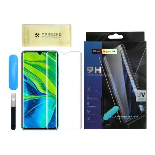 StraTG Xiaomi Mi Note 10 / Note 10 Pro / Note 10 Lite Curved Glass Liquid UV Screen Protector with Easy Install Kit