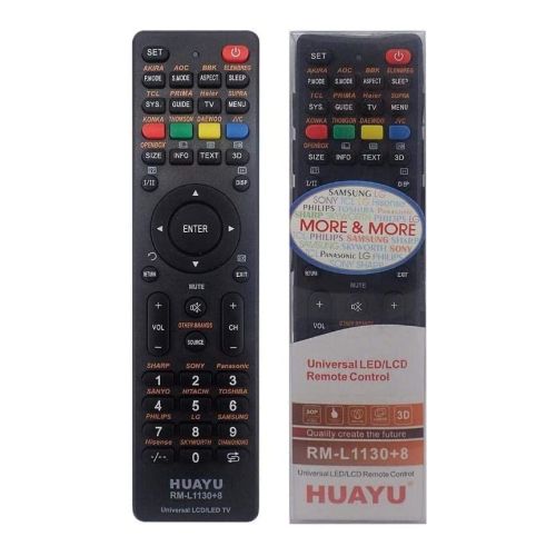 Huayu Universal TV Remote Control - Easy-to-Use and Compatible with Most TV Brands Samsung, LG, Sony, Panasonic, HAIER, Toshiba, Philips 3D Smart TV Screen Netflix APPS Buttons