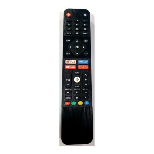 StraTG Remote Control, compatible with Tornado Smart TV Screen Netflix - youtube - Google - prime video buttons