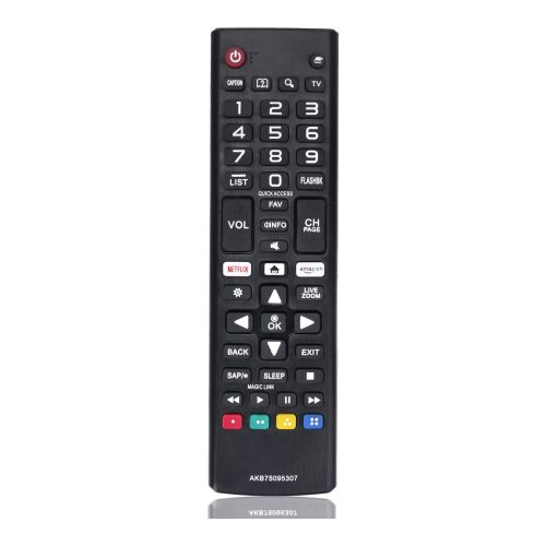 [RCUR-700022] StraTG Remote Control, compatible with LG 8MT42DF 28LJ400B 43LJ5000 43LJ500M 32LJ500B 28LJ400B-PU Smart TV Screen AKB75095307 AKB75095308 AKB74475401 AKB74475433 Netflix Prime Video Google Alexa buttons