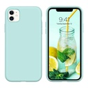 StraTG Turquoise Silicon Cover for iPhone 11 - Slim and Protective Smartphone Case 