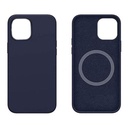 StraTG Navy Blue Silicon Cover for iPhone 12 Pro Max - Slim and Protective Smartphone Case 