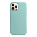 StraTG Turquoise Silicon Cover for iPhone 12 Pro Max - Slim and Protective Smartphone Case 