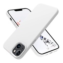 StraTG White Silicon Cover for iPhone 14 - Slim and Protective Smartphone Case 