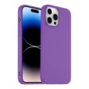 StraTG Purple Silicon Cover for iPhone 14 Pro - Slim and Protective Smartphone Case 