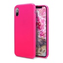 StraTG Hot Pink Silicon Cover for iPhone X / Xs - Slim and Protective Smartphone Case 