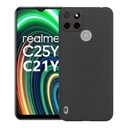 StraTG Black Silicon Cover for Oppo Realme C21Y / C25 / C25S / C25Y - Slim and Protective Smartphone Case with Camera Protection