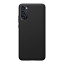 StraTG Black Silicon Cover for Reno 4 4G - Slim and Protective Smartphone Case 