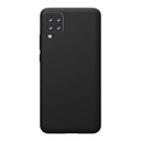 StraTG Black Silicon Cover for Samsung A12 / M12 / F12 - Slim and Protective Smartphone Case with Camera Protection