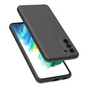 StraTG Black Silicon Cover for Samsung S21 Fe - Slim and Protective Smartphone Case with Camera Protection