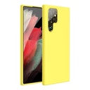 StraTG Yellow Silicon Cover for Samsung S22 Ultra - Slim and Protective Smartphone Case 