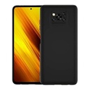 ستراتيجى جراب حماية سيليكون اسود للمحمول Xiaomi Poco X3 مع حماية للكاميرا