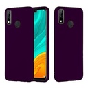 StraTG Dark Purple Silicon Cover for Huawei Y8s - Slim and Protective Smartphone Case 