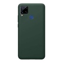 StraTG Dark Green Silicon Cover for Realme C15 / C12 / Narzo 20 - Slim and Protective Smartphone Case 