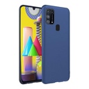 StraTG Blue Silicon Cover for Samsung M31 - Slim and Protective Smartphone Case 