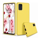 StraTG Yellow Silicon Cover for Samsung M51 - Slim and Protective Smartphone Case 