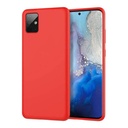 StraTG Red Silicon Cover for Samsung M51 - Slim and Protective Smartphone Case 