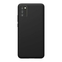 StraTG Black Silicon Cover for Samsung A02s 2020 - Slim and Protective Smartphone Case 