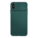 StraTG Dark Green Case with Sliding Camera Protector for iPhone X / XS - Stylish and Protective Smartphone Case