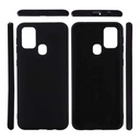 StraTG Black Silicon Cover for Samsung M31 - Slim and Protective Smartphone Case 