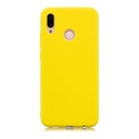 StraTG Yellow Silicon Cover for Huawei Y7 2019 / Y7 Prime 2019 / Y7 Pro 2019 - Slim and Protective Smartphone Case 