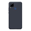 StraTG Dark Blue Silicon Cover for Realme C15 / C12 / Narzo 20 - Slim and Protective Smartphone Case 