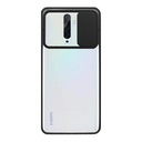 StraTG Clear and Black Case with Sliding Camera Protector for Oppo Reno 2F / 2Z - Stylish and Protective Smartphone Case