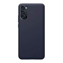 StraTG Dark Blue Silicon Cover for Oppo Reno 4 4G - Slim and Protective Smartphone Case 