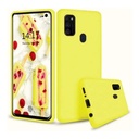 StraTG Yellow Silicon Cover for Samsung M31 - Slim and Protective Smartphone Case 