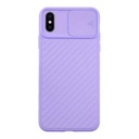 StraTG Light Purple Case with Sliding Camera Protector for iPhone X / XS - Stylish and Protective Smartphone Case