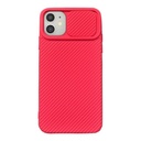 StraTG Hot Pink Case with Sliding Camera Protector for iPhone 11 - Stylish and Protective Smartphone Case