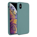 StraTG Dark Green Silicon Cover for iPhone XS Max - Slim and Protective Smartphone Case 