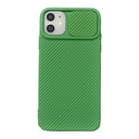 StraTG Green Case with Sliding Camera Protector for iPhone 11 - Stylish and Protective Smartphone Case