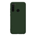 StraTG Dark Green Silicon Cover for Xiaomi Redmi Note 8 - Slim and Protective Smartphone Case 