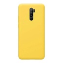 StraTG Yellow Silicon Cover for Xiaomi Redmi 9 - Slim and Protective Smartphone Case 