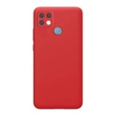 StraTG Red Silicon Cover for Oppo A15 / A15s - Slim and Protective Smartphone Case with Camera Protection