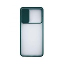 StraTG Clear and dark Green Case with Sliding Camera Protector for Xiaomi Redmi 9T - Stylish and Protective Smartphone Case