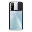 StraTG Clear and Black Case with Sliding Camera Protector for Xiaomi Mi 10T / Mi 10T Pro - Stylish and Protective Smartphone Case