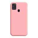 StraTG Pink Silicon Cover for Samsung A21S - Slim and Protective Smartphone Case 