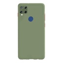 StraTG Light Green Silicon Cover for Realme C15 / C12 / Narzo 20 - Slim and Protective Smartphone Case with Camera Protection